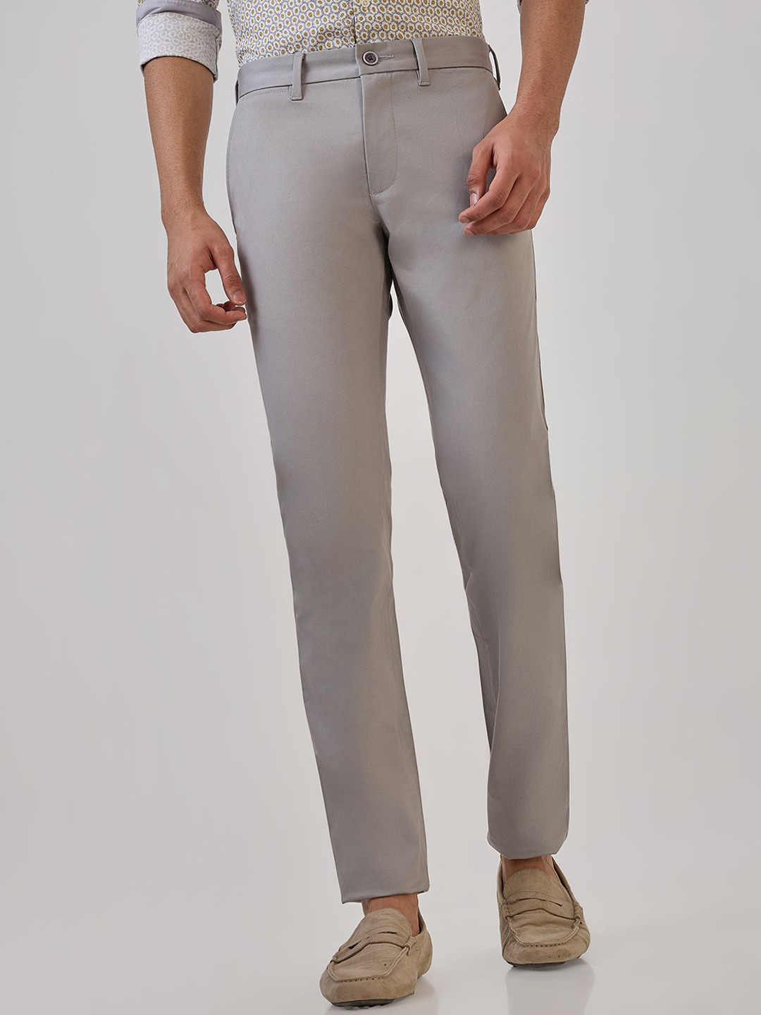 Parx Men Tapered Fit Mid-Rise Trousers