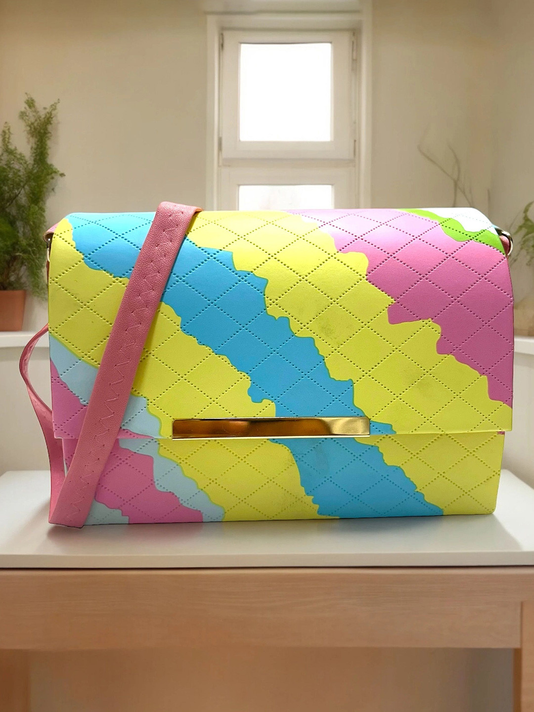 SKORPIO PU Oversized Structured Tote Bag with Quilted