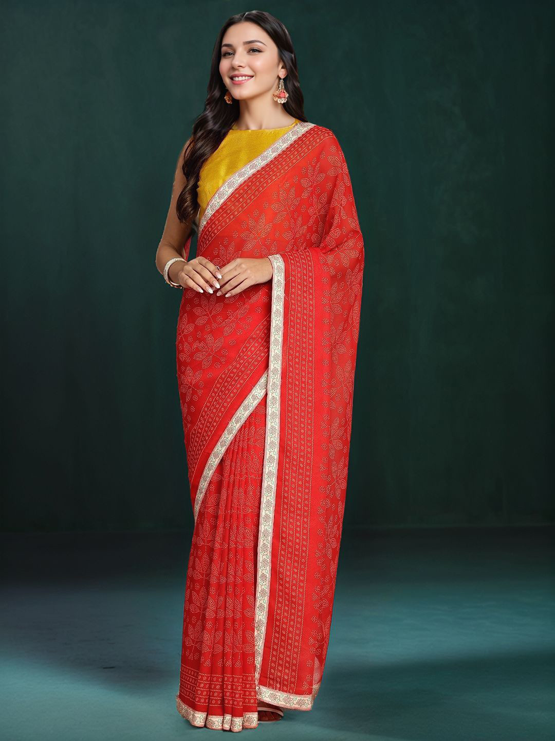Anouk Rustic Bandhani Poly Georgette Saree
