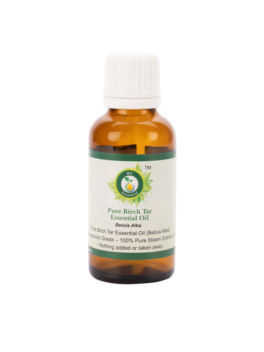 R V Essential Pure Birch Tar Essential Oil For Moisturization & Nourishment- 30 ml