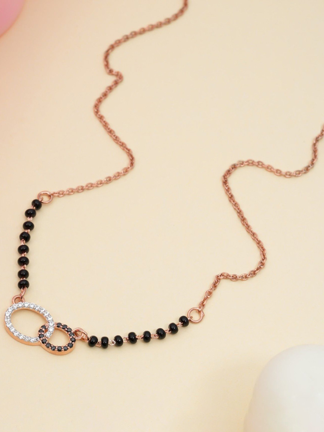 Orebella Gold-Plated Artificial Stones Mangalsutra