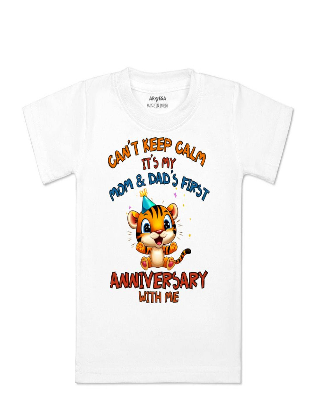 Arvesa Kids Mom & Dad Anniversary With Me Printed Tshirt