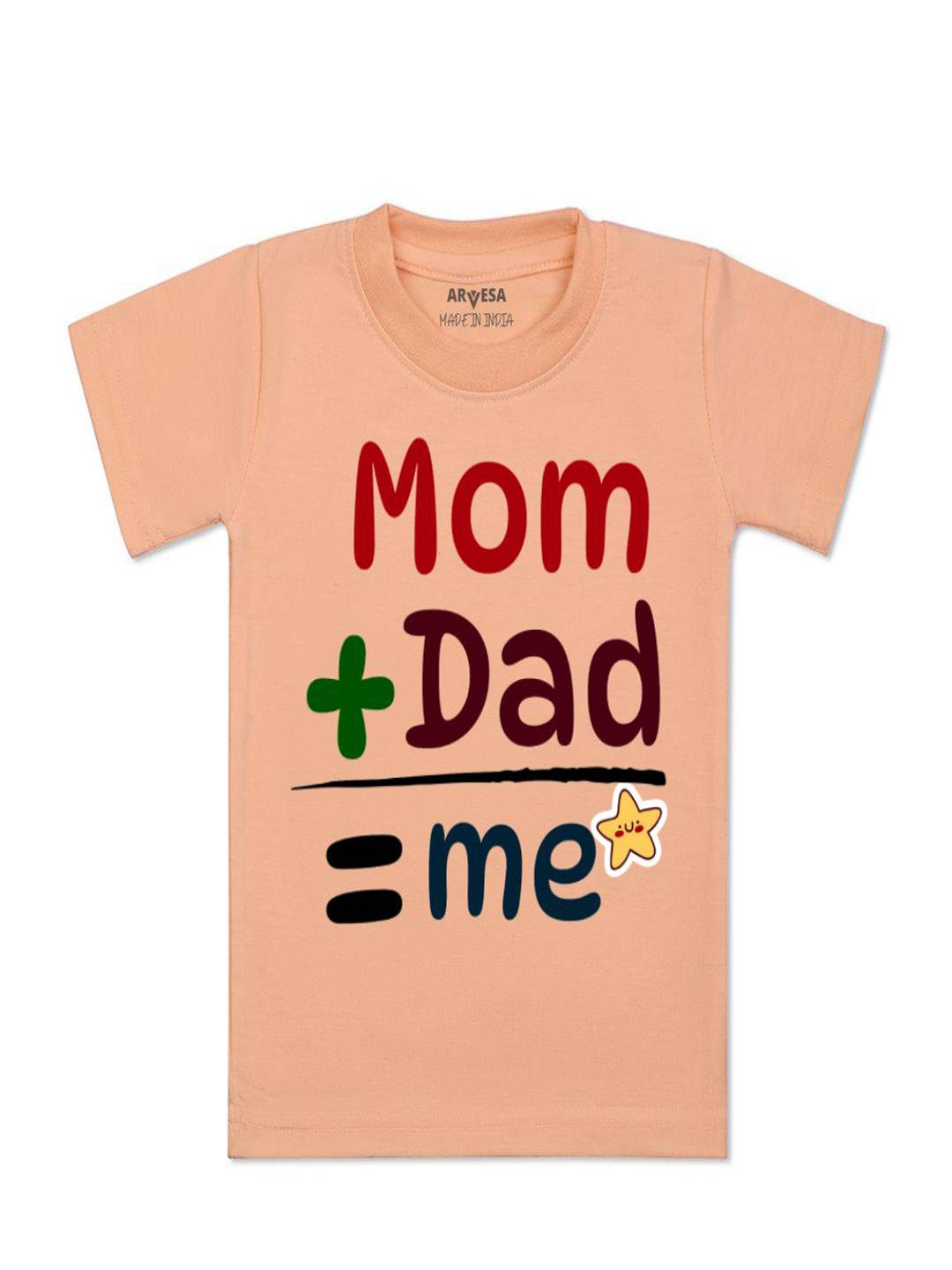 Arvesa Kids Mom and Dad Printed Tshirt