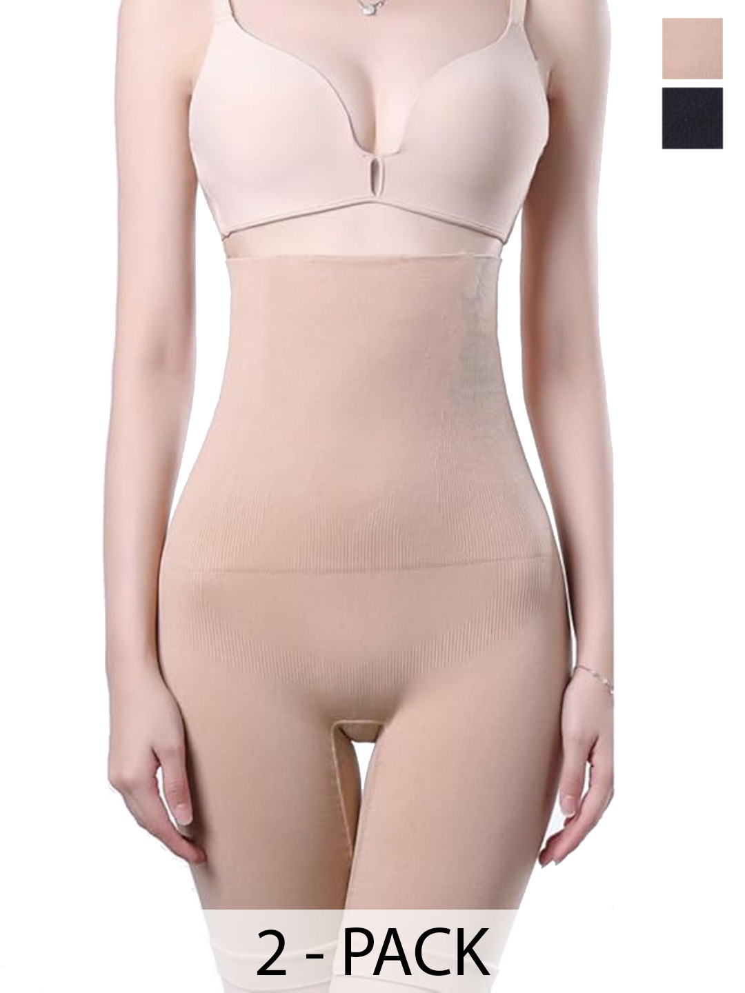 DHANDAI FASHION 2Pcs High-Rise Tummy & Thigh Shapewear Tummy Tucker Shapewear