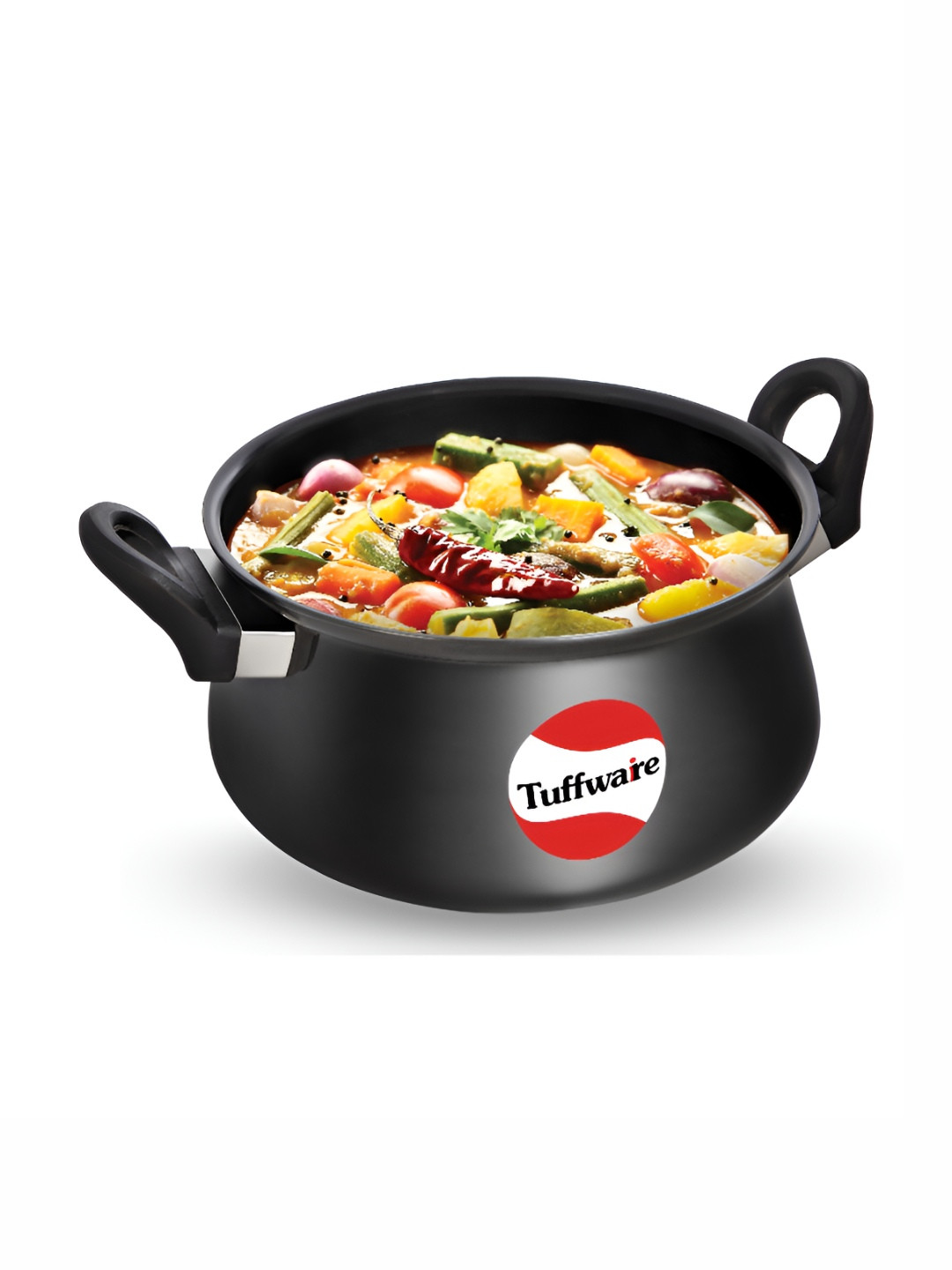 TUFFWAIRE Hard Anodised Handi with SS LID 15inch - 3.1 Litre