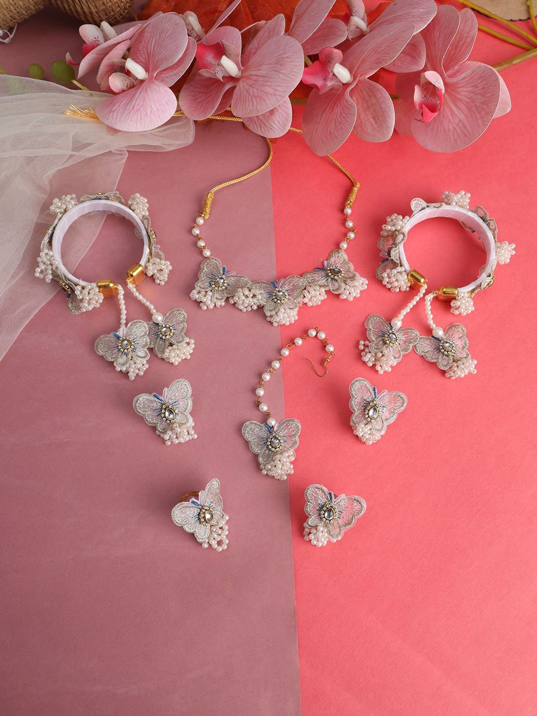 ZULKA Beaded Butterfly Jewellery Set