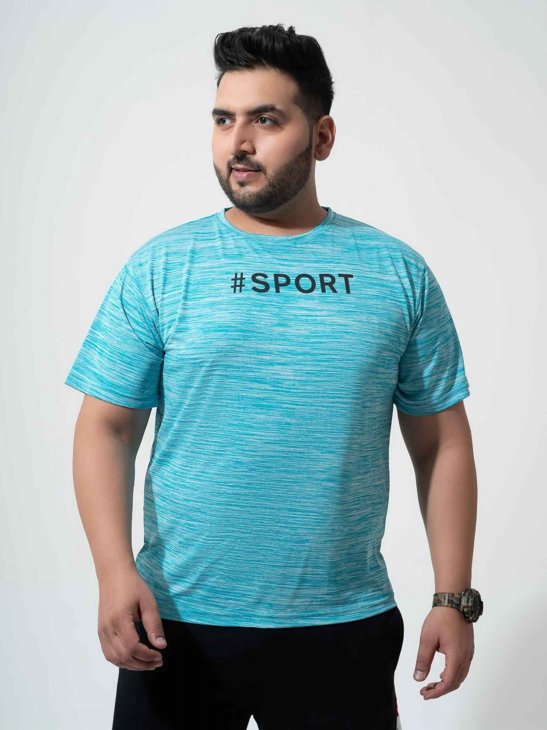 Toodle Plus Plus Size Active Wear Round Neck Short Sleeves Typography T-shirt