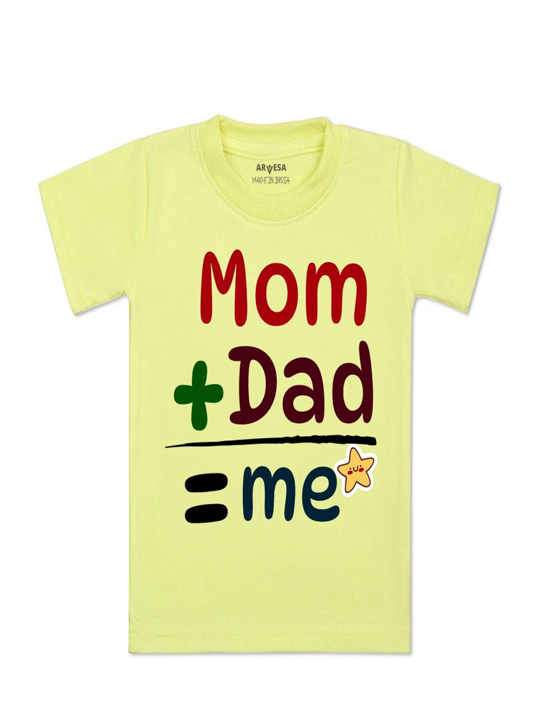 Arvesa Kids Mom and Dad Printed Tshirt