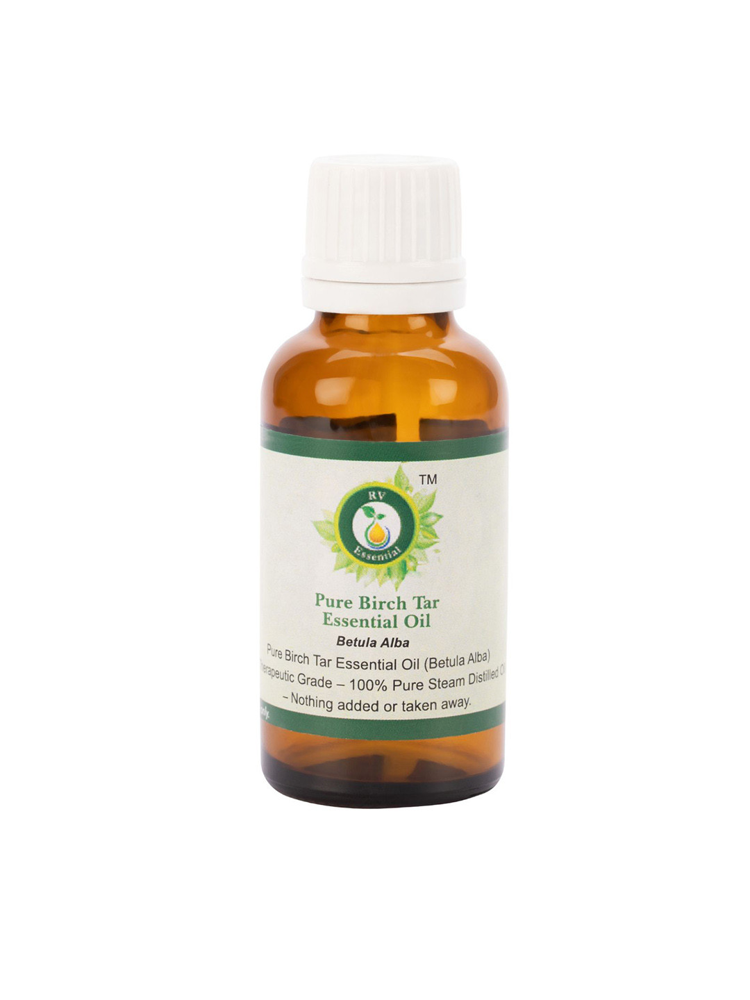 R V Essential Pure Birch Tar Essential Oil For Moisturization & Nourishment- 10 ml