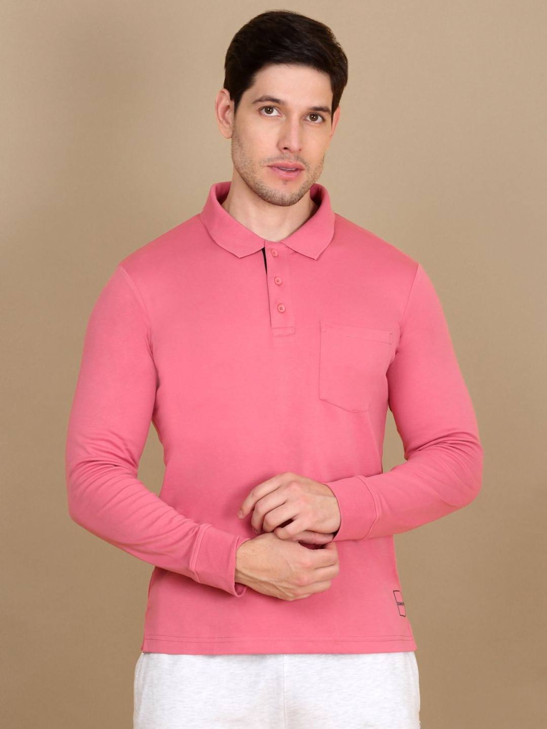 Sweet Dreams Men Polo Collar Pockets T-shirt