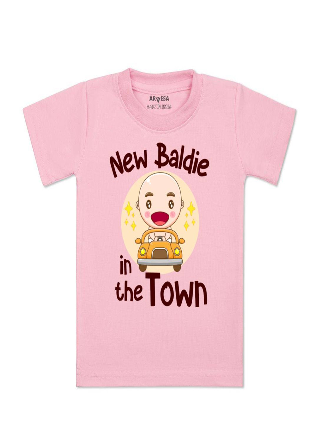 Arvesa Kids New Baldie in The Town Printed Tshirt