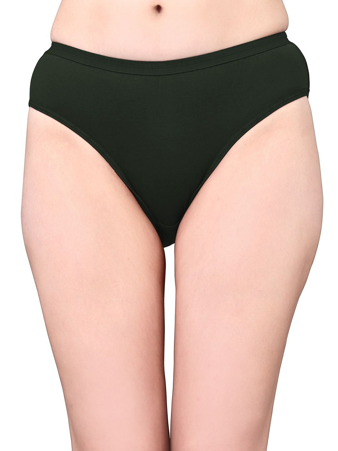 Exotica Lingerie Cotton Mid-Rise Bikini Briefs EX RIYA-GREEN-M