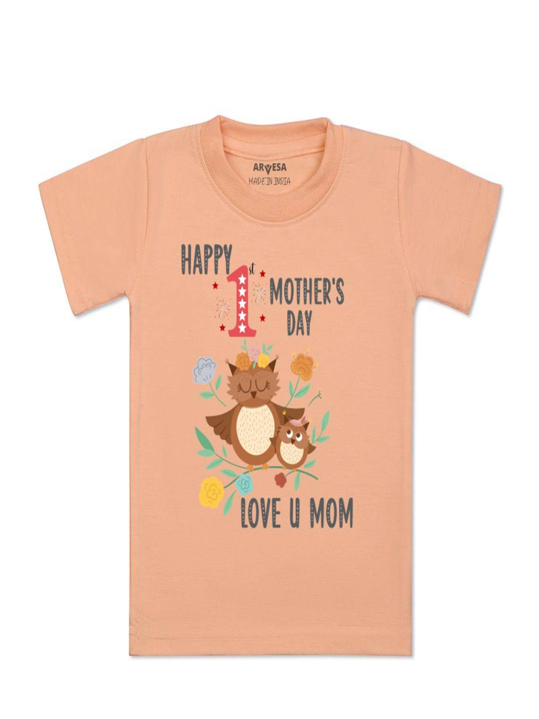Arvesa Kids Happy Mother Days Printed Tshirt