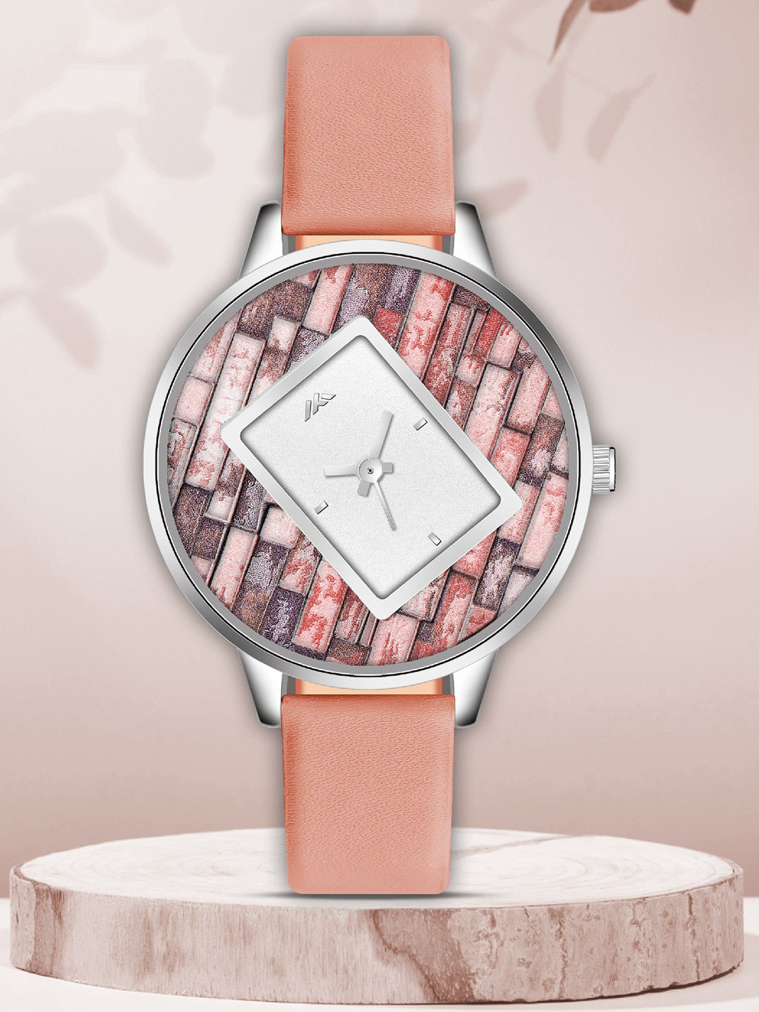 DOUBLERUN Women Dial & Leather Straps Analogue Multi Function Watch H05NMT-569