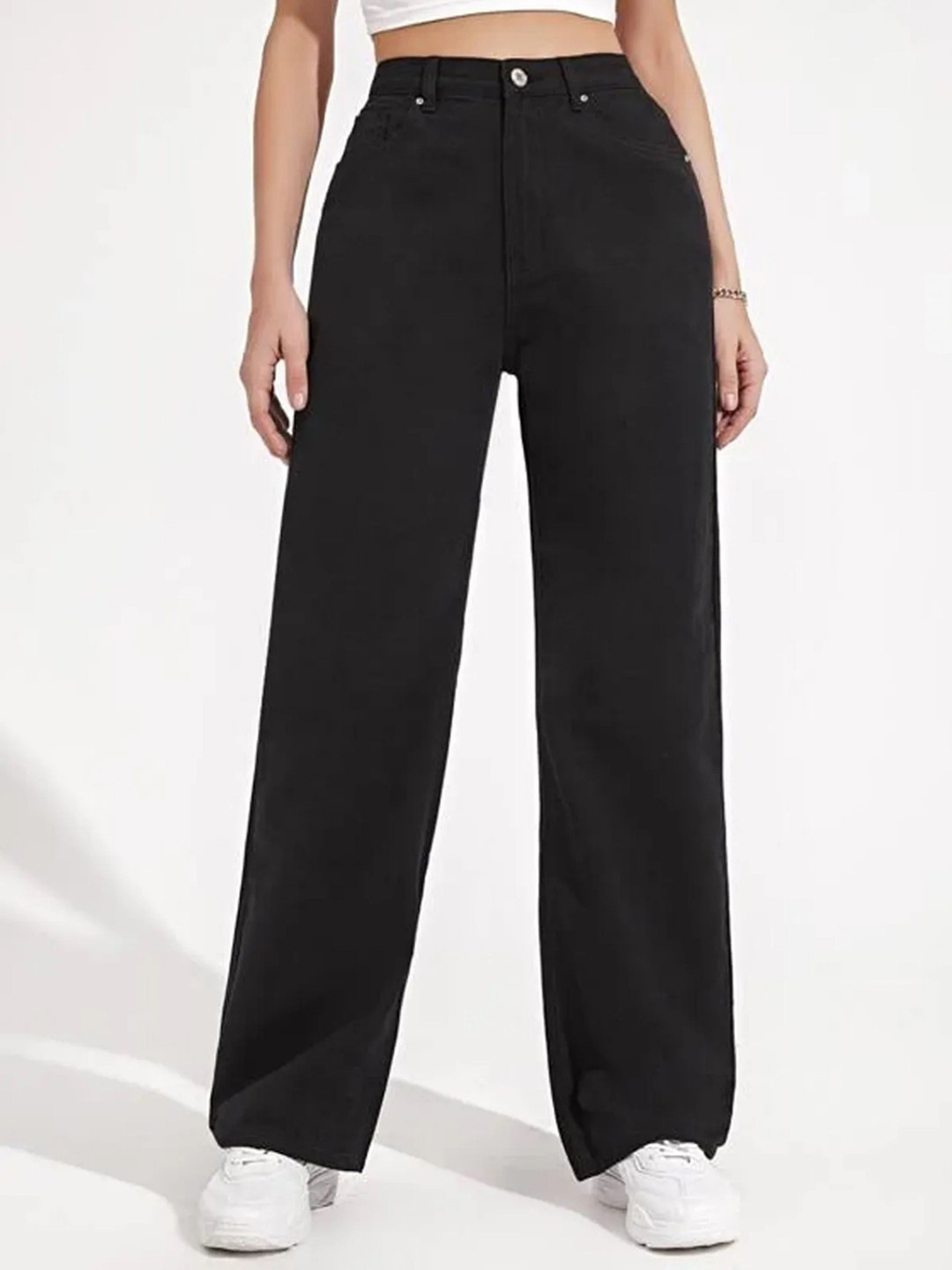 Z & G trends Women Wide Leg High-Rise Jeans