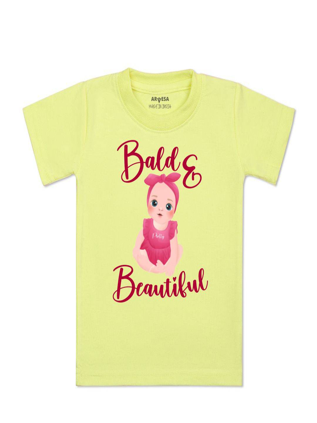 Arvesa Kids Bald & Beautiful Printed Tshirt