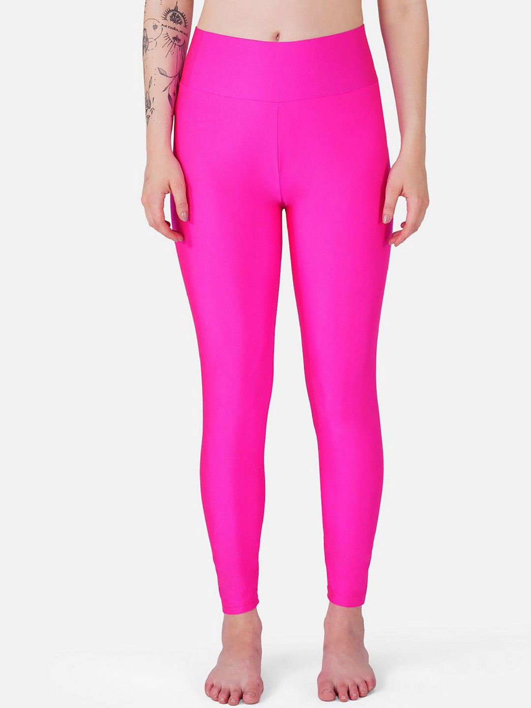 Poftik High Waist Glossy Ankle Length Tights