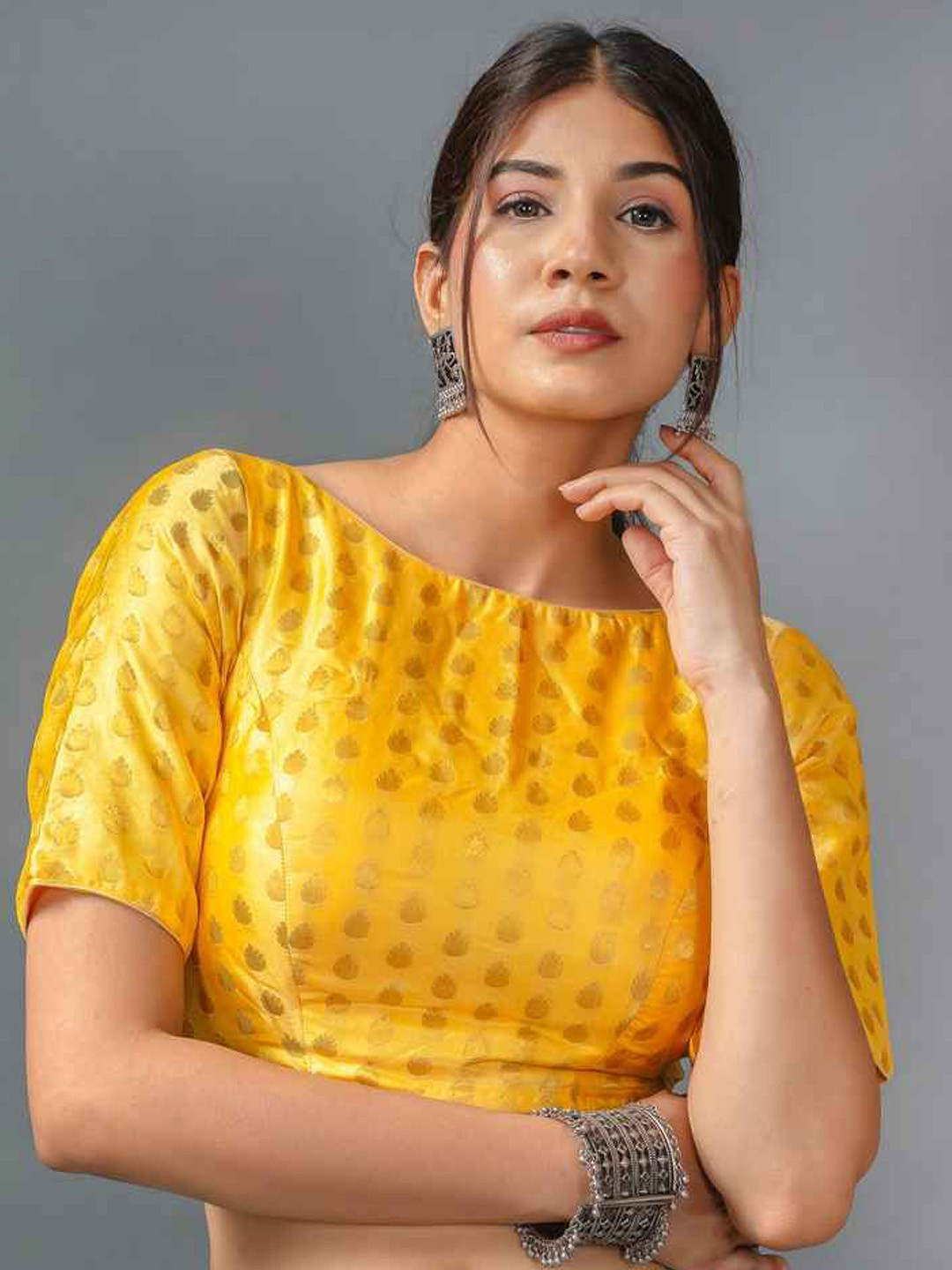 Amodini Designer Studio Woven Design Brocade Saree Blouse