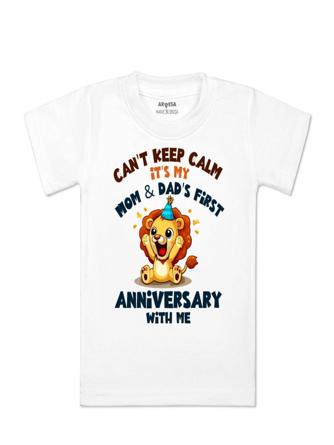 Arvesa Kids Mom & Dad Anniversary With Me Printed T-shirt