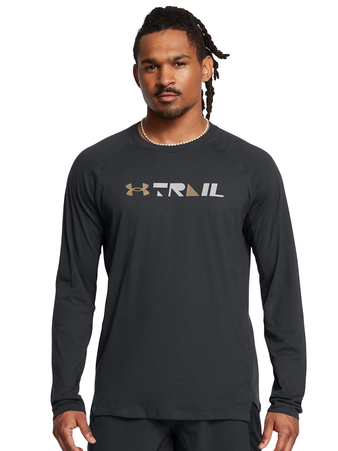 UNDER ARMOUR Trail Run Printed Slim Fit T-Shirt