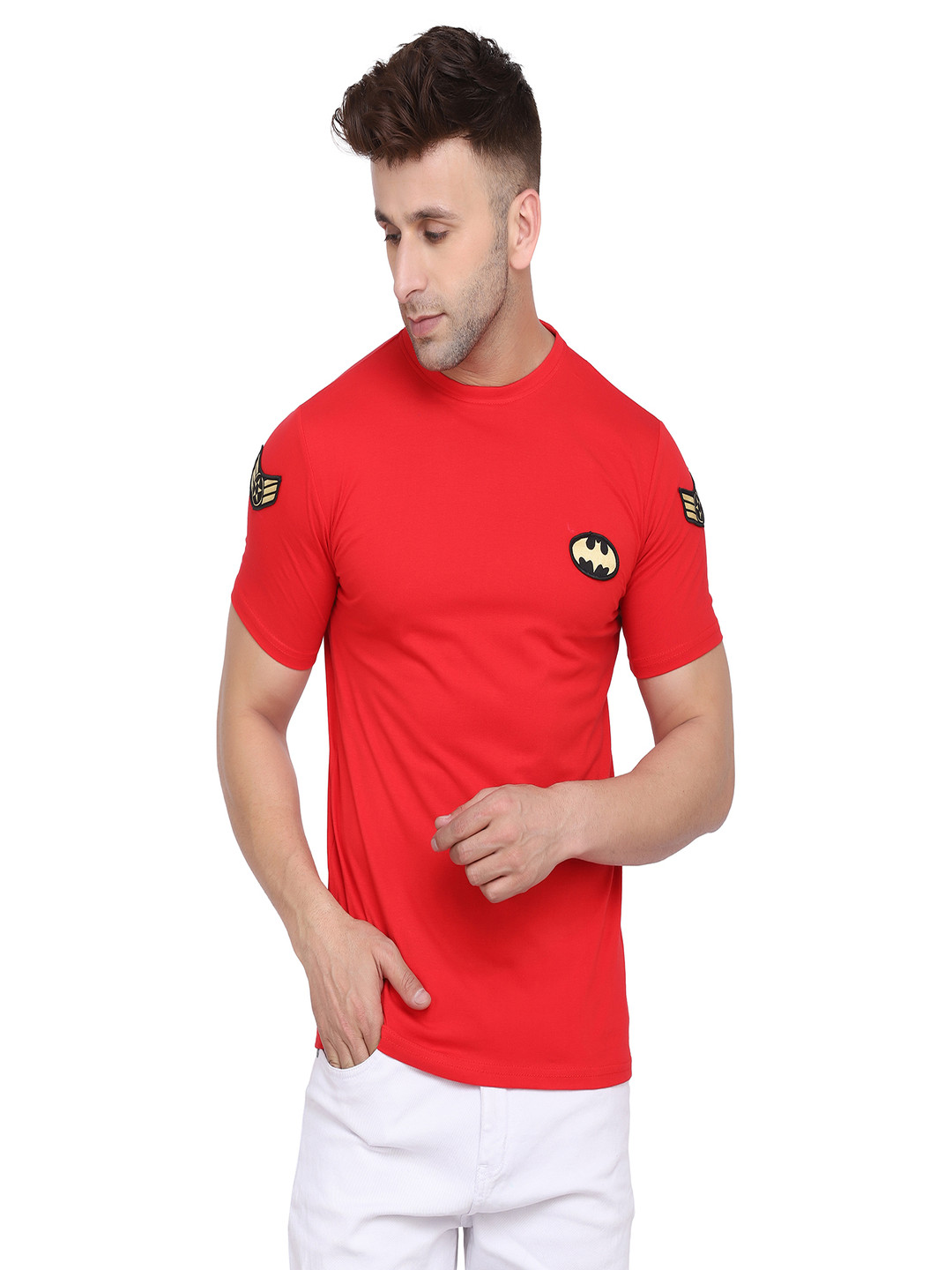 BEYOU FASHION Men Superhero Round Neck Muscle Fit T-shirt