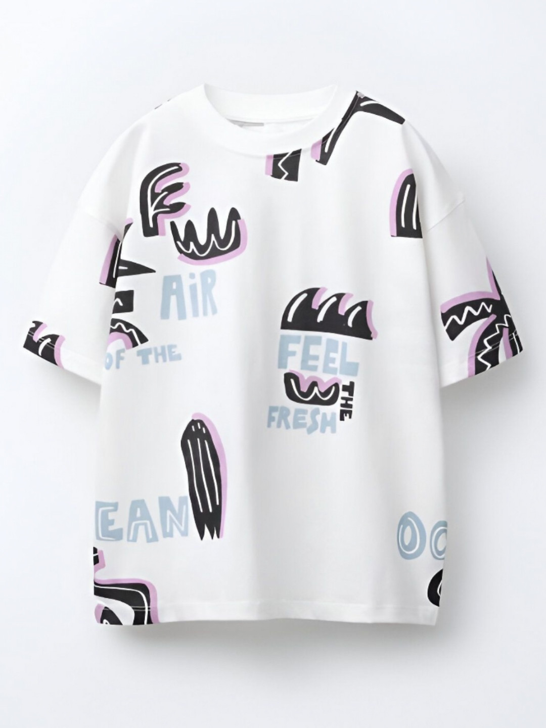 Googo Gaaga Boys Typography Round Neck Printed Cotton T-shirt