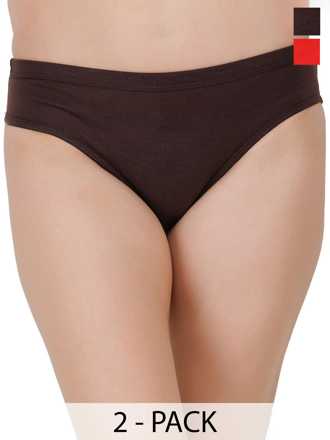 Soie Pack Of 2 Hipster Cotton Bikini Briefs+ Soft Cotton Panty (DC-M-1)Mlt Pcs-2