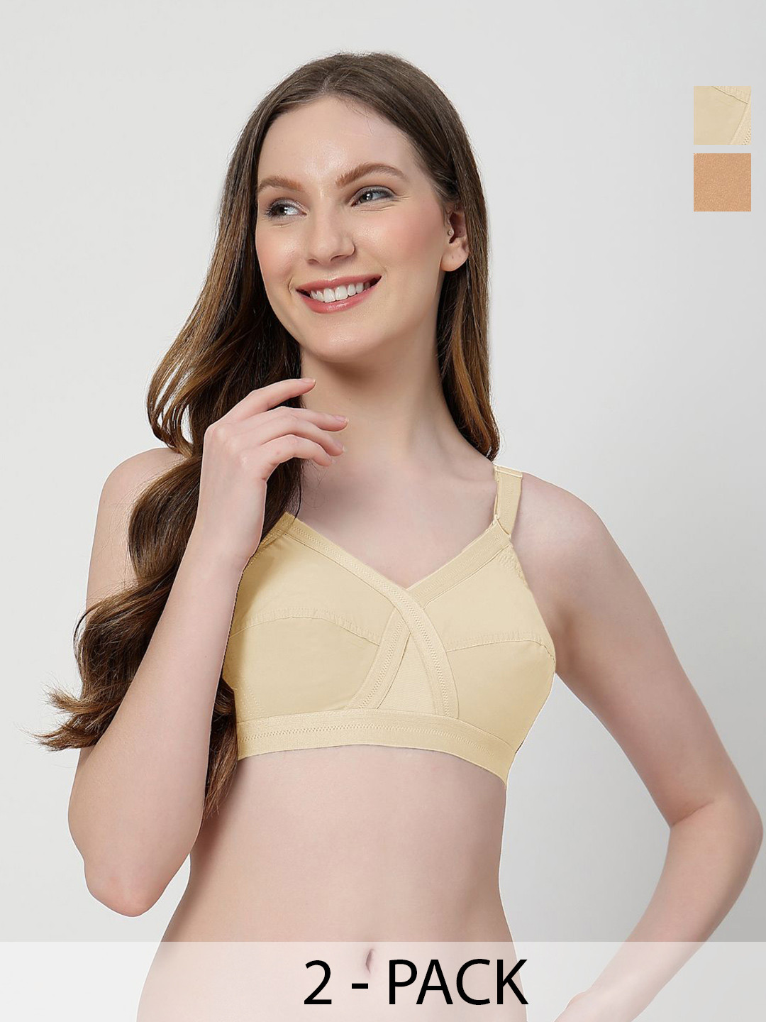 LILY Women Full Coverage Back Closure Cotton 2 Bra