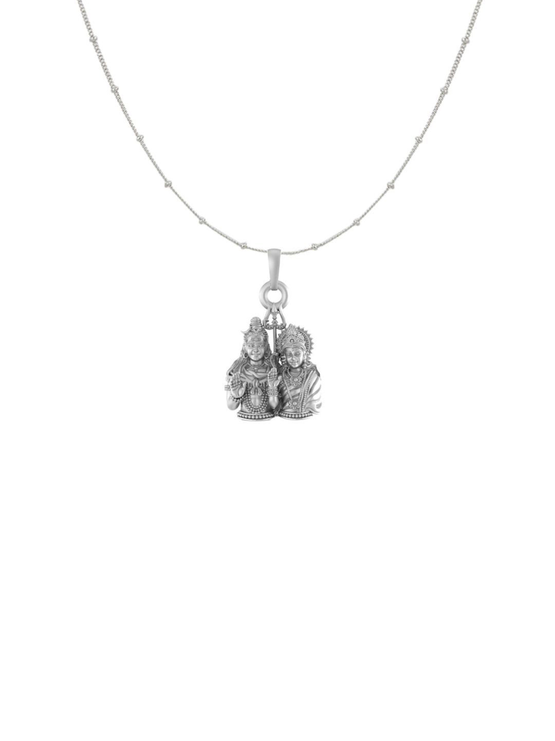 AKSHAT SAPPHIRE Women Contemporary Shiv Parvati Pendant with Ball Chain