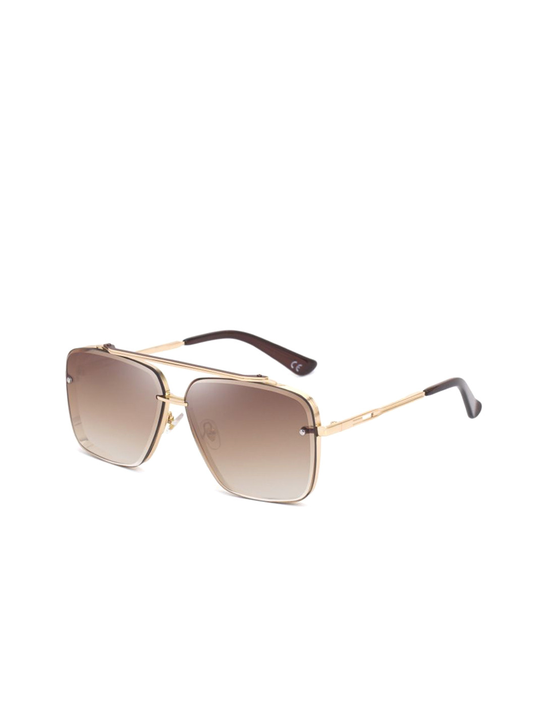 StyleCast x Revolte Men Metal Rimless Wayfarer Sunglasses