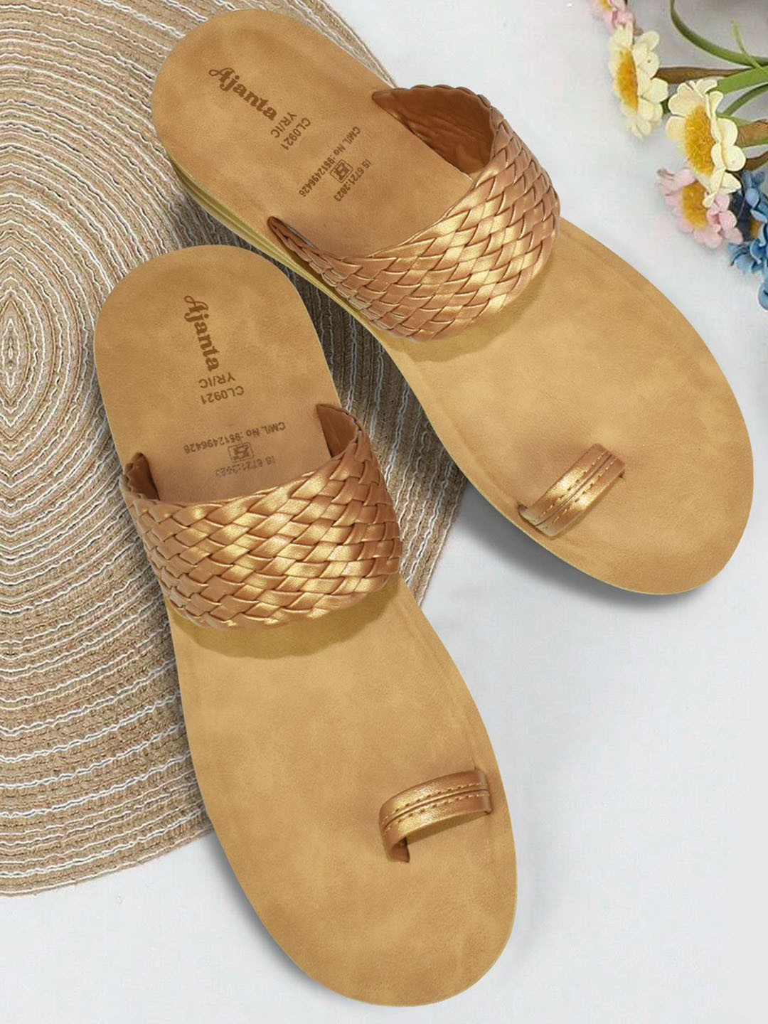 Ajanta Women Metallic One Toe Flats