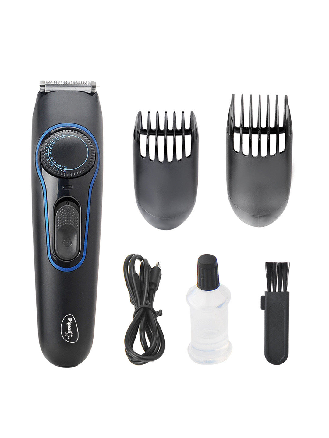 Pigeon Refine Strike Beard Trimmer with 2 Comb Heads - Black