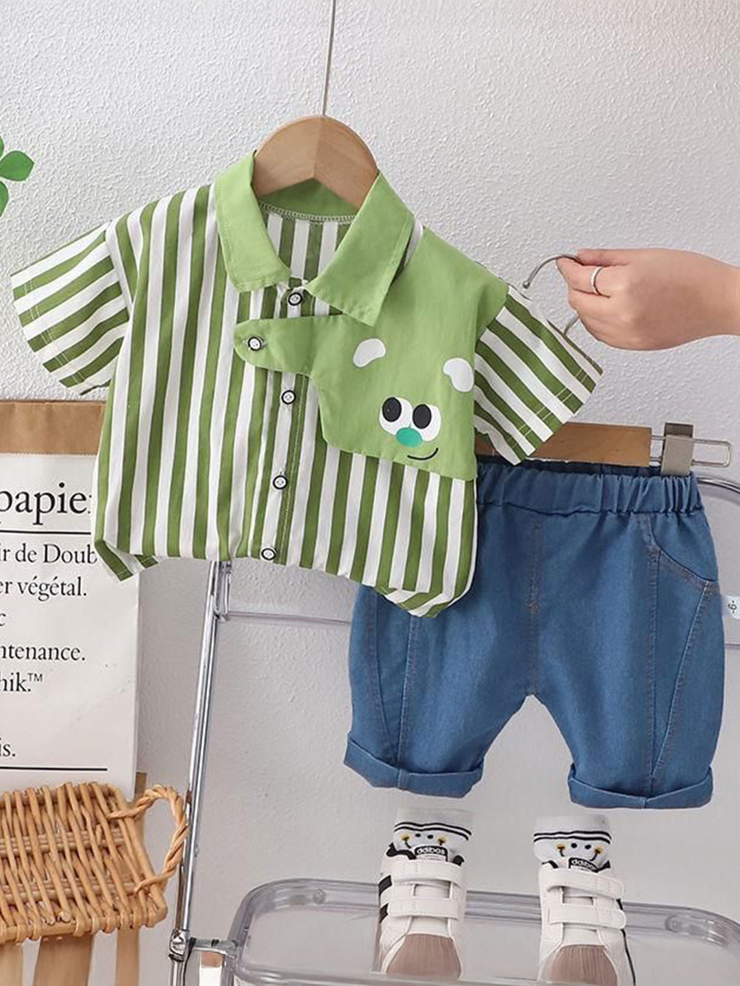 POP STREET KIDS Kids Pack Of 2 Printed Shirt with Shorts