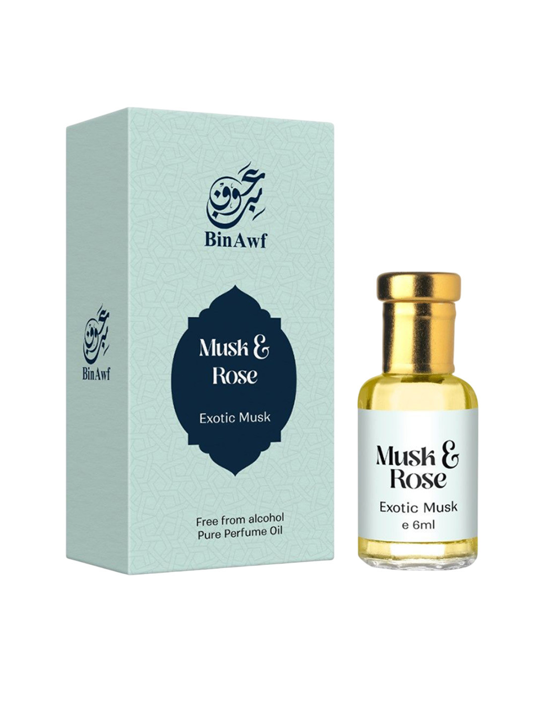 BinAwf Musk & Rose Exotic Musk Long Lasting Non Alcohol Attar- 6 ml