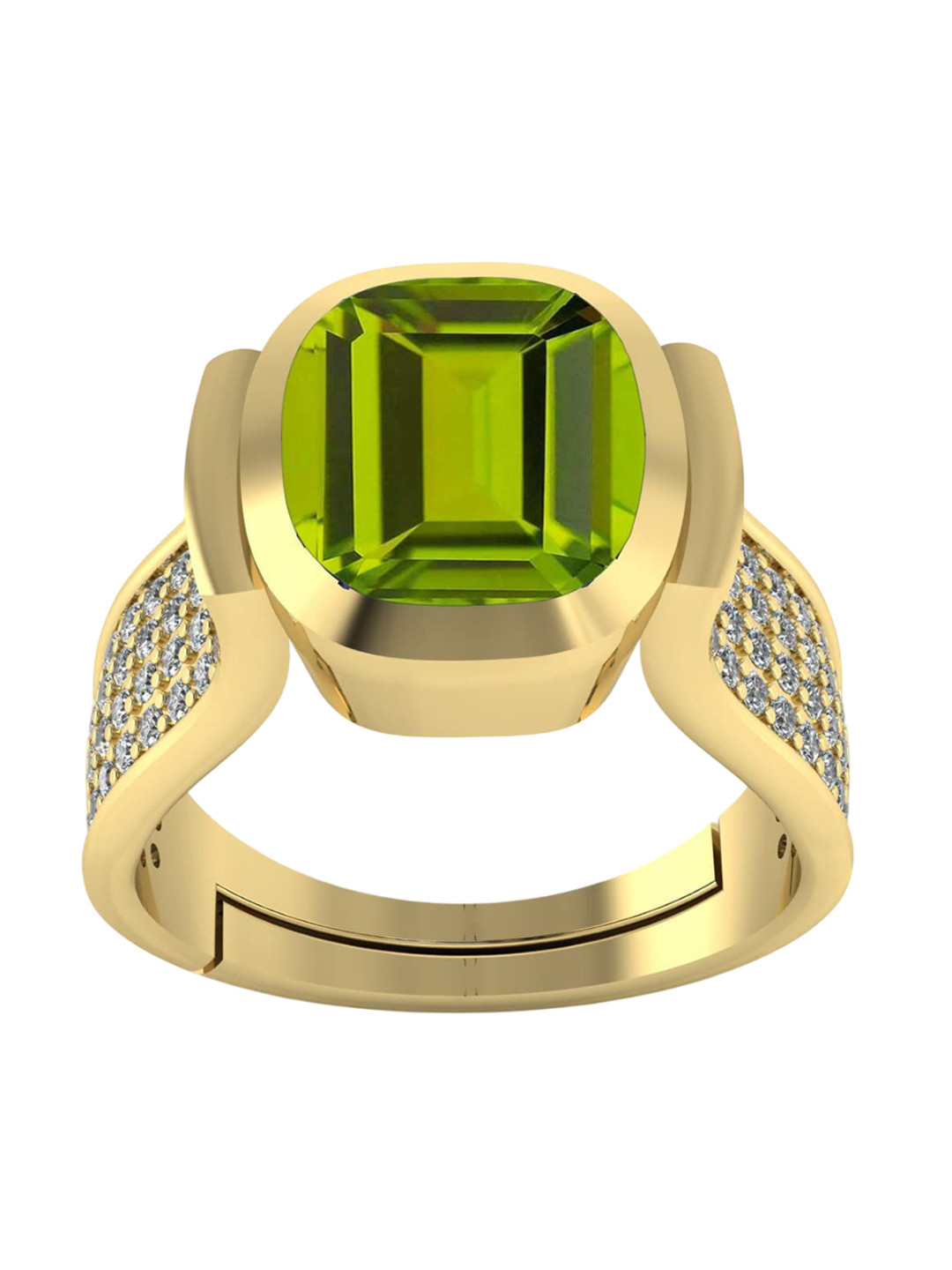 RSPR 10.25 Ratti 9.60 Carat Certified Natural Green Peridot Gemstone Ring