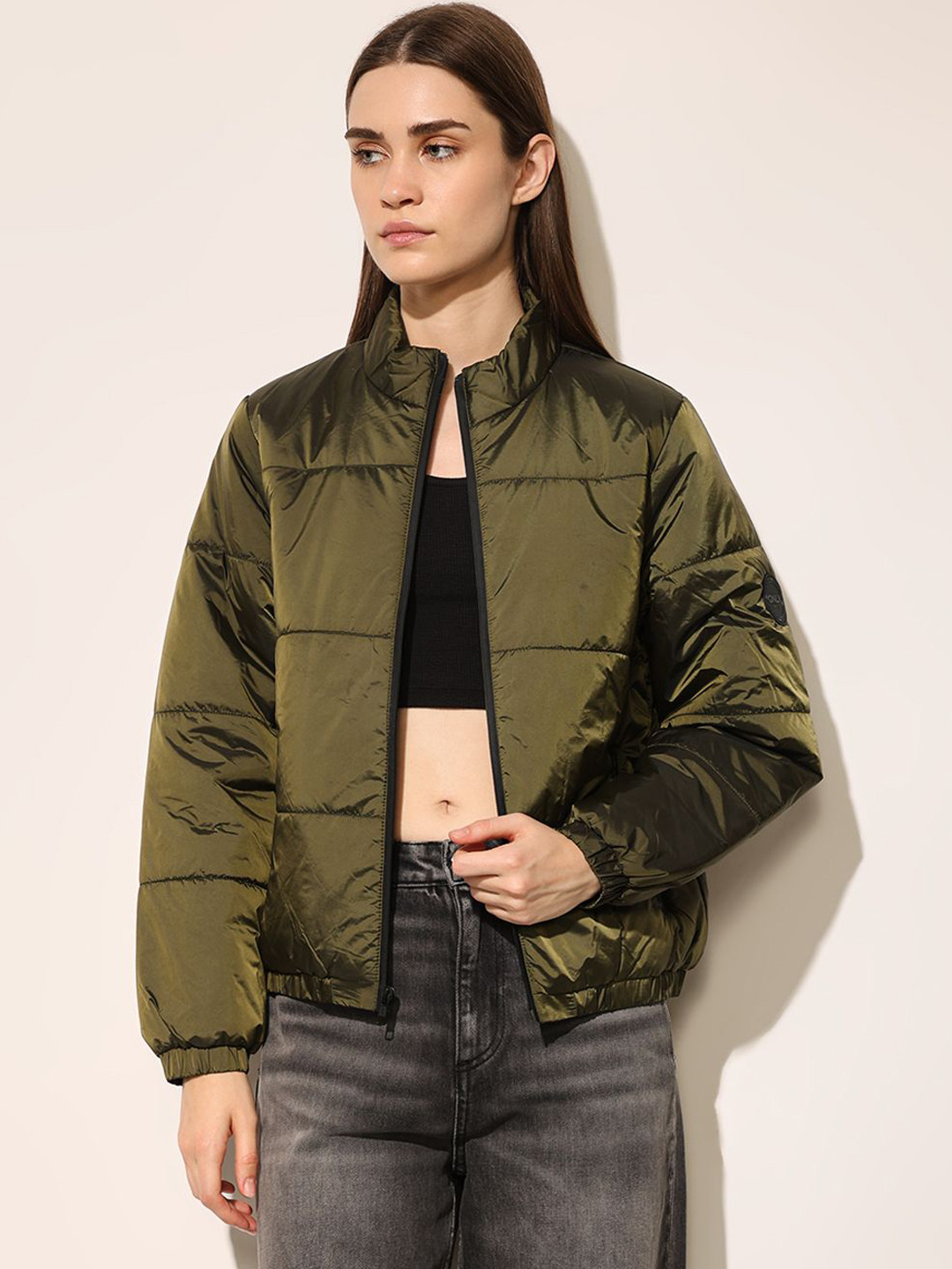 ONLY Stand Collar Puffer Jacket