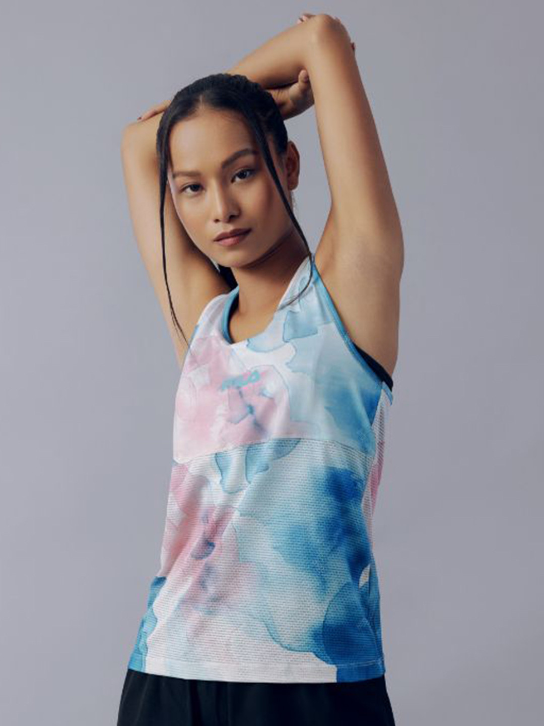 FILA GARIA Women Tie and Dye Printed Round Neck Top