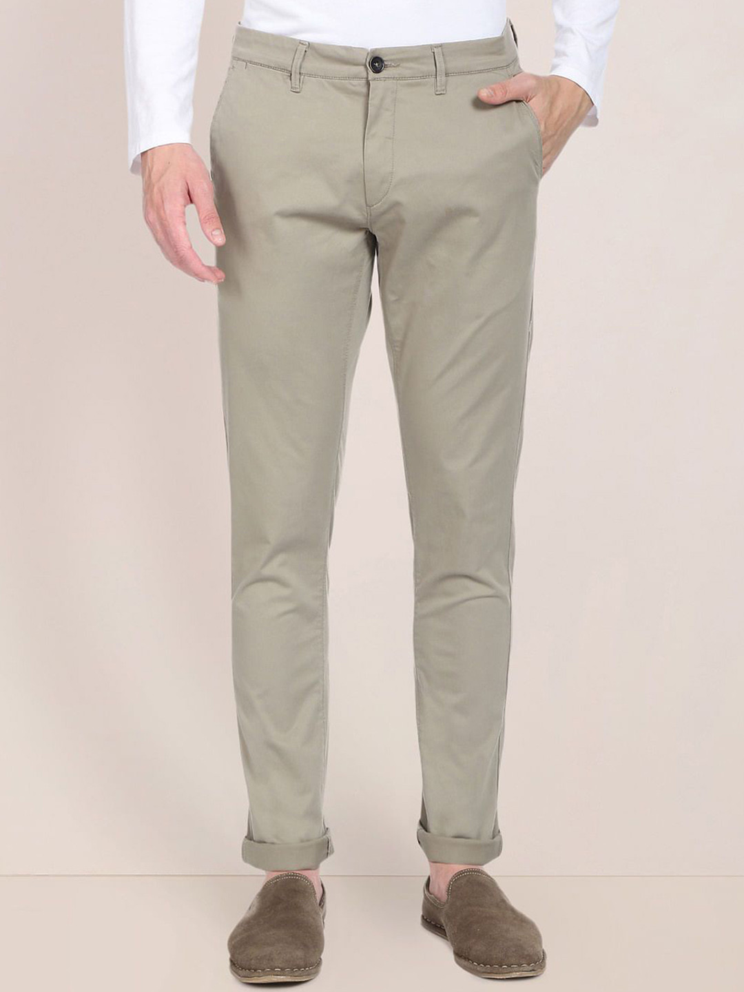 U.S. Polo Assn. Austin Men Mid-Rise Slim Fit Regular Trousers