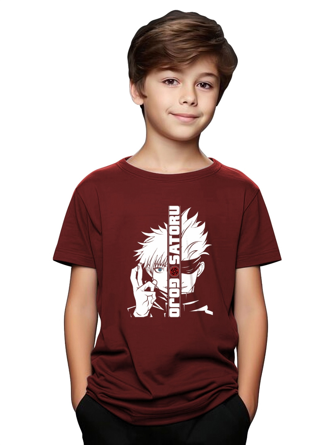 LONDON STREETS Kids Anime Printed Round Neck Short Sleeves Regular Fit T-Shirt