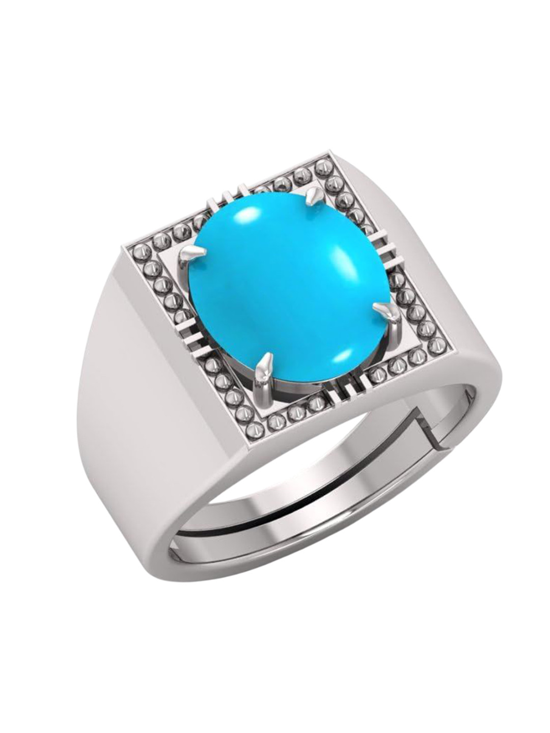 RSPR  Firoja  Square Stone-Studded Adjustable Finger Ring