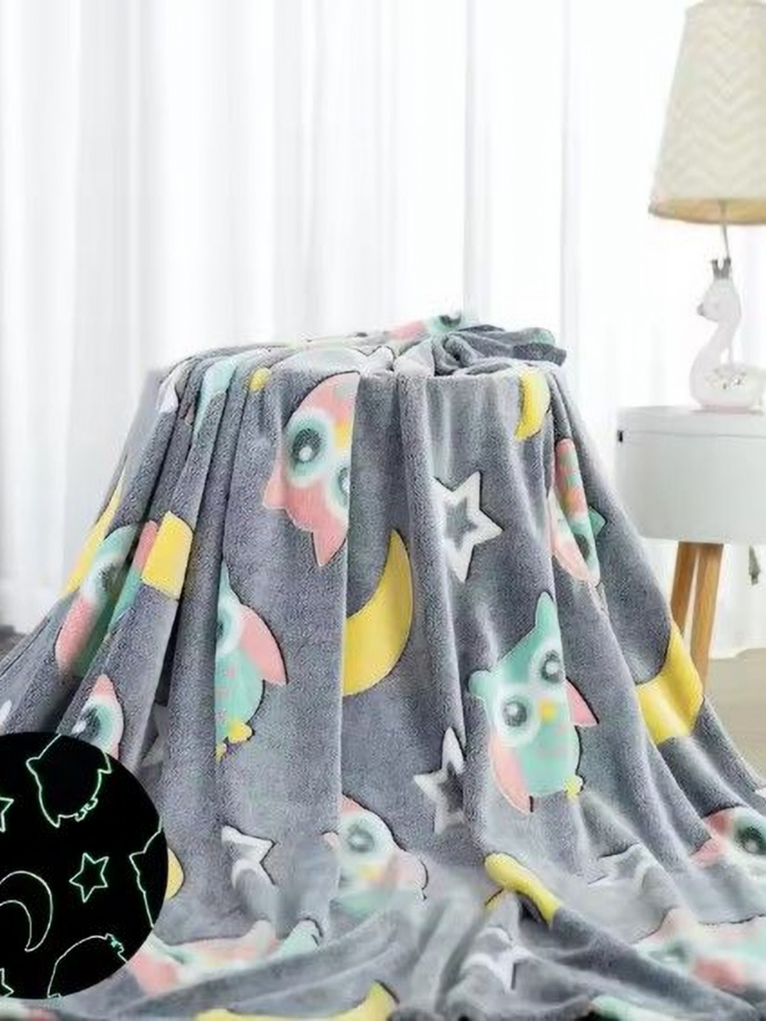 TONY STARK Grey & Yellow Fleece AC Room Single Bed Blanket