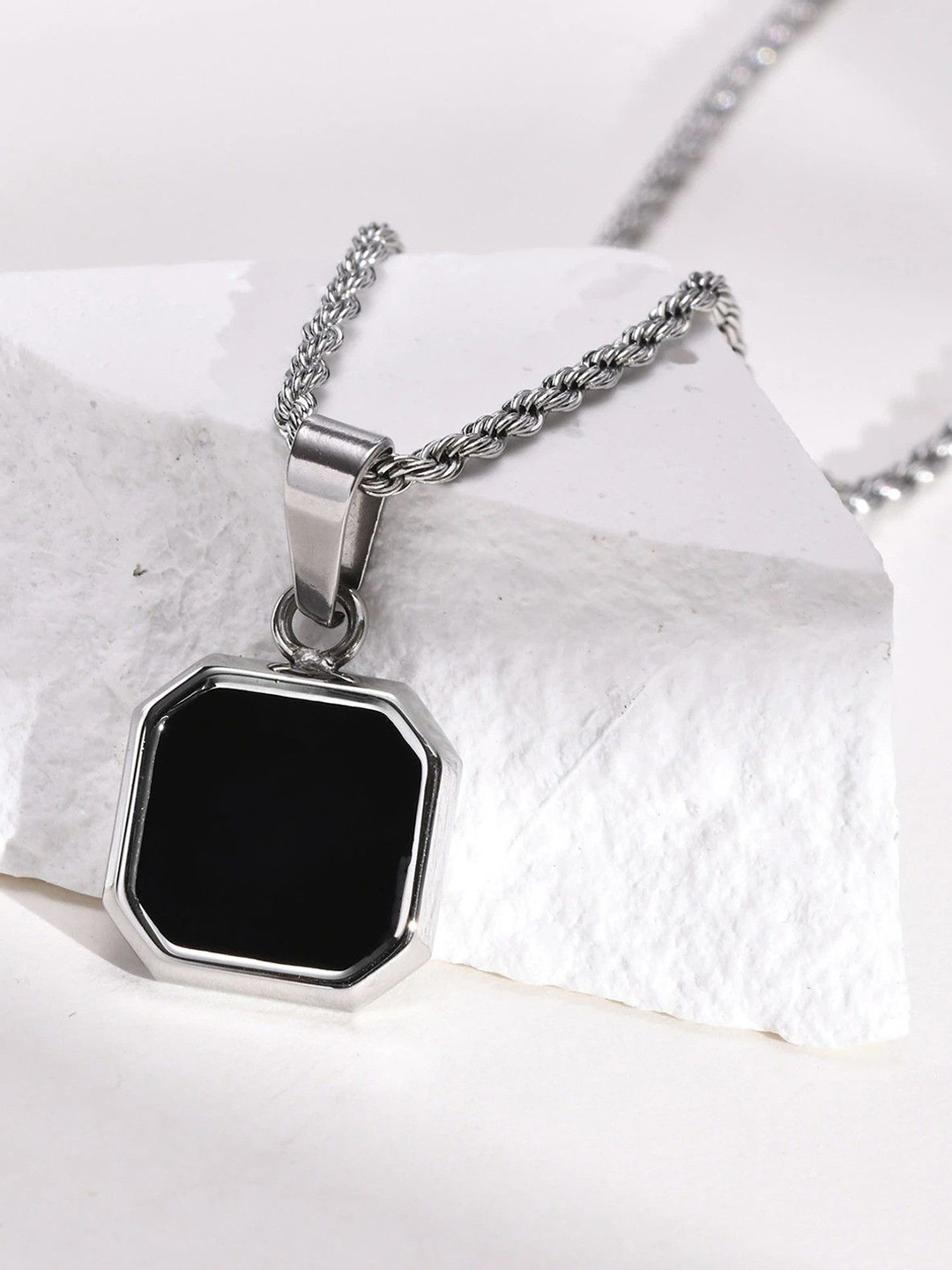 J.S ENTERPRISES Square Pendants with Chains