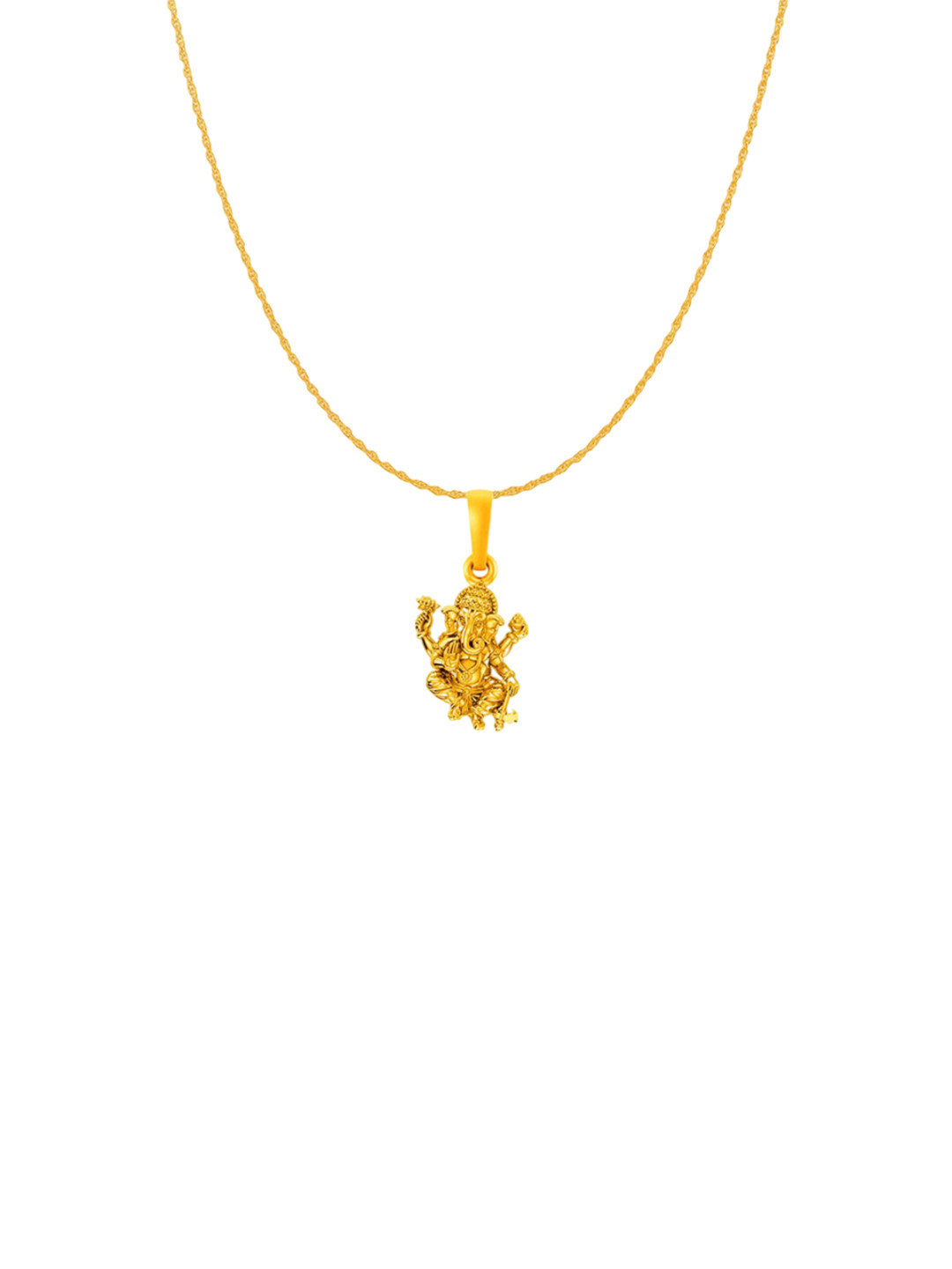 AKSHAT SAPPHIRE Gold-Plated Ganpati Pendant with Chain
