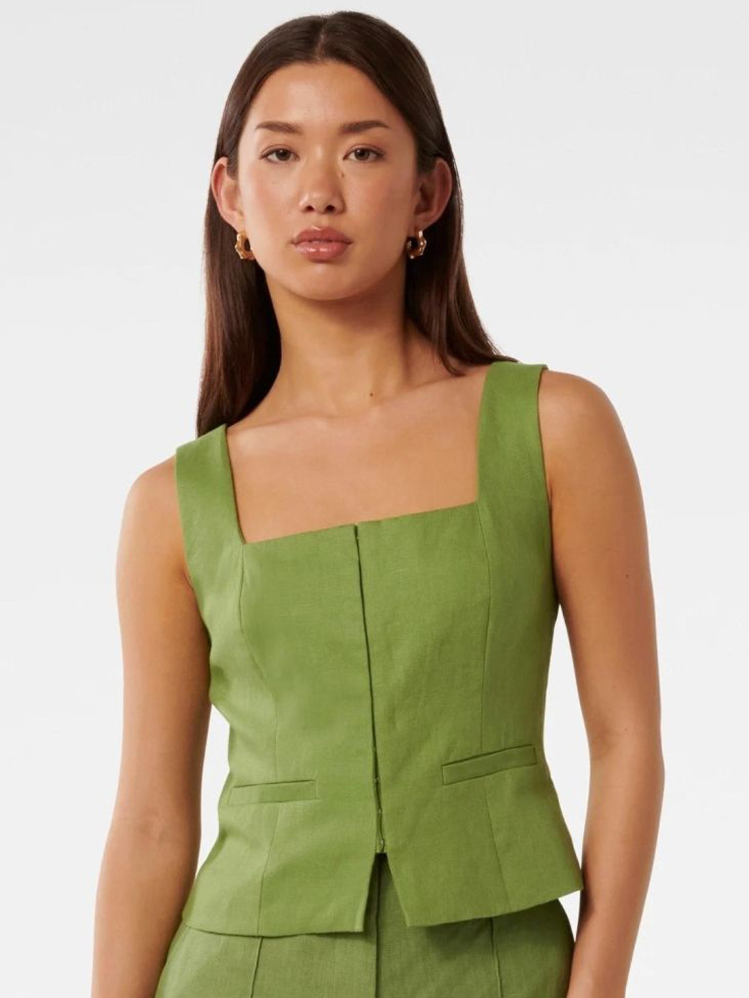 Forever New Posey Square Neck Sleeveless Waistcoat