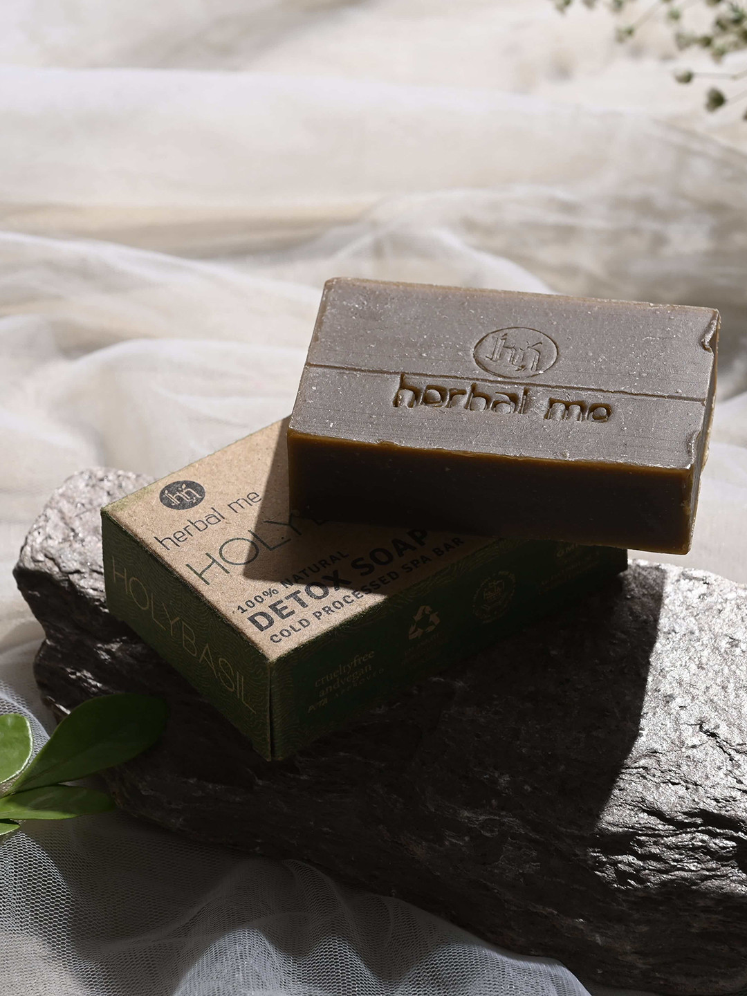 HERBAL ME 100% Natural Tulsi Detox Soap- 125 g