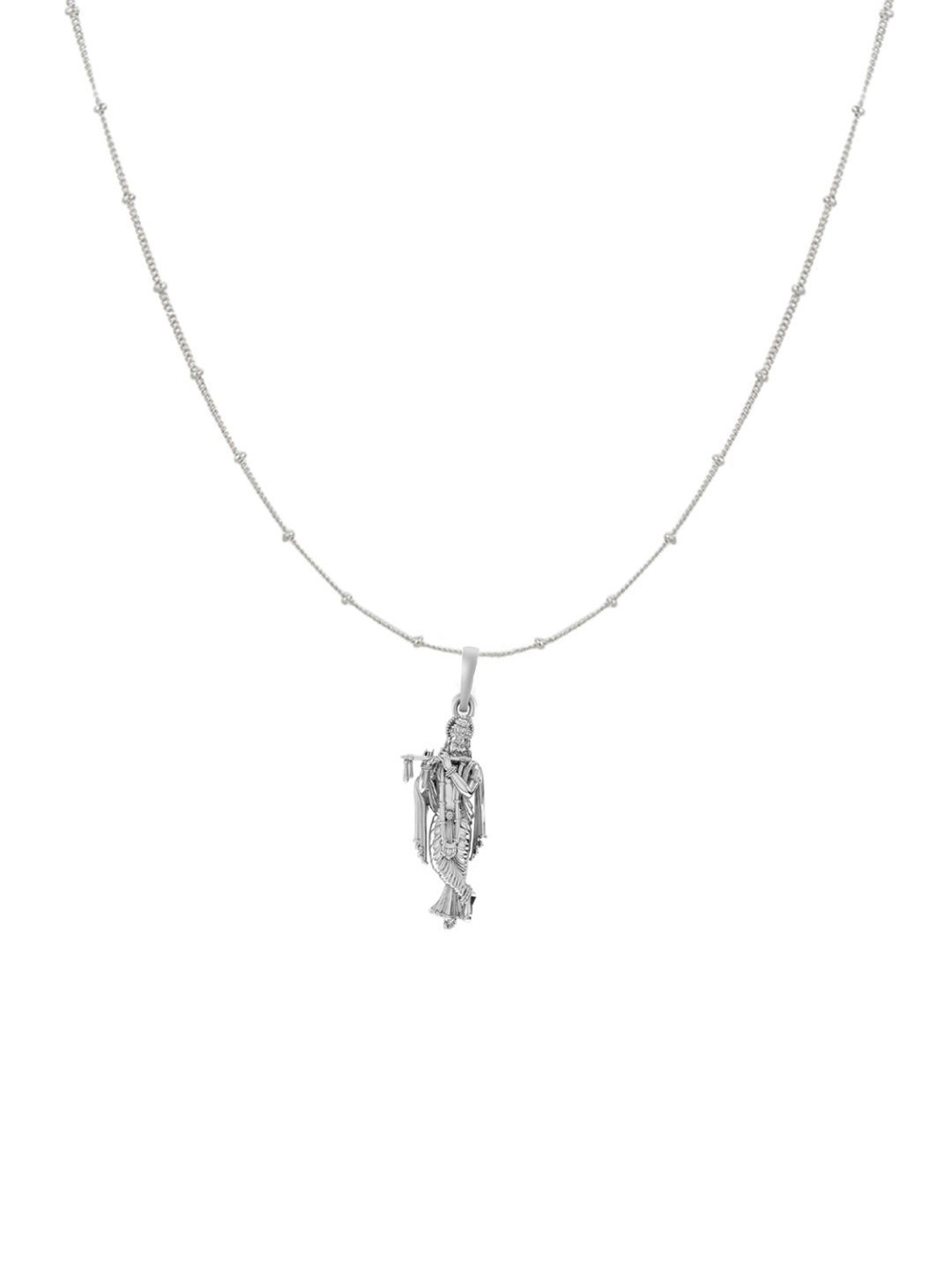 AKSHAT SAPPHIRE Krishna Pendant 925 Sterling Silver Pendant with Chain