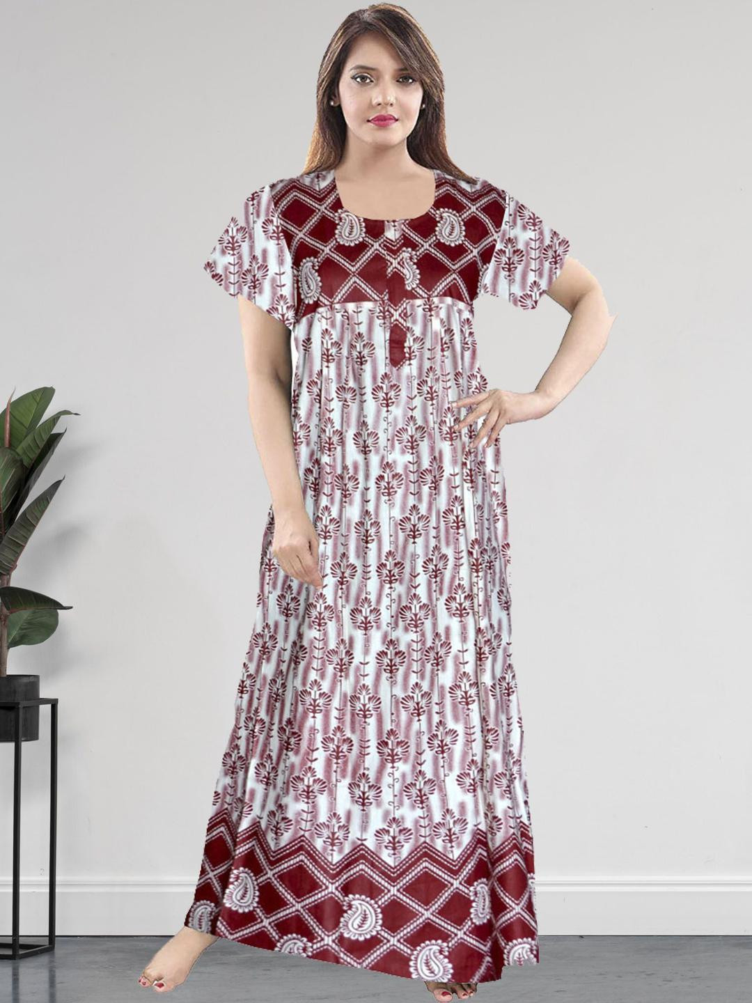 AAKARSHANA CREATION Women Pure Cotton Maternity Nighty