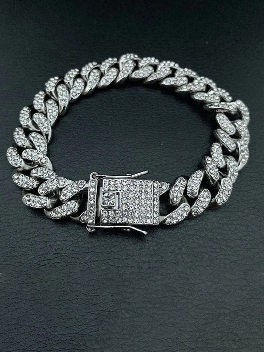 Crazy Fashion Unisex Link Chain Silver Bracelet