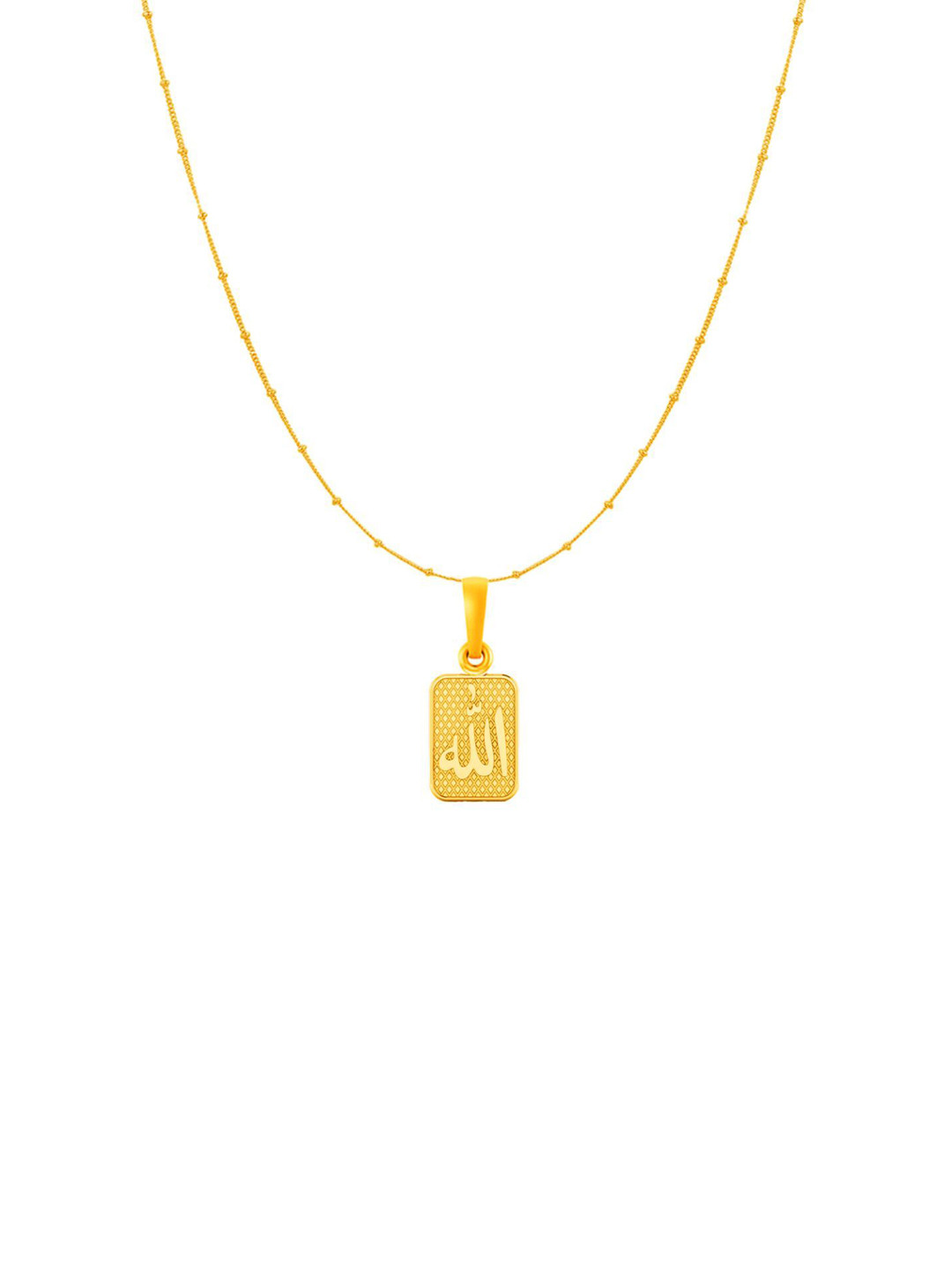 AKSHAT SAPPHIRE Allah Pendant Gold-Plated Pendants with Chains