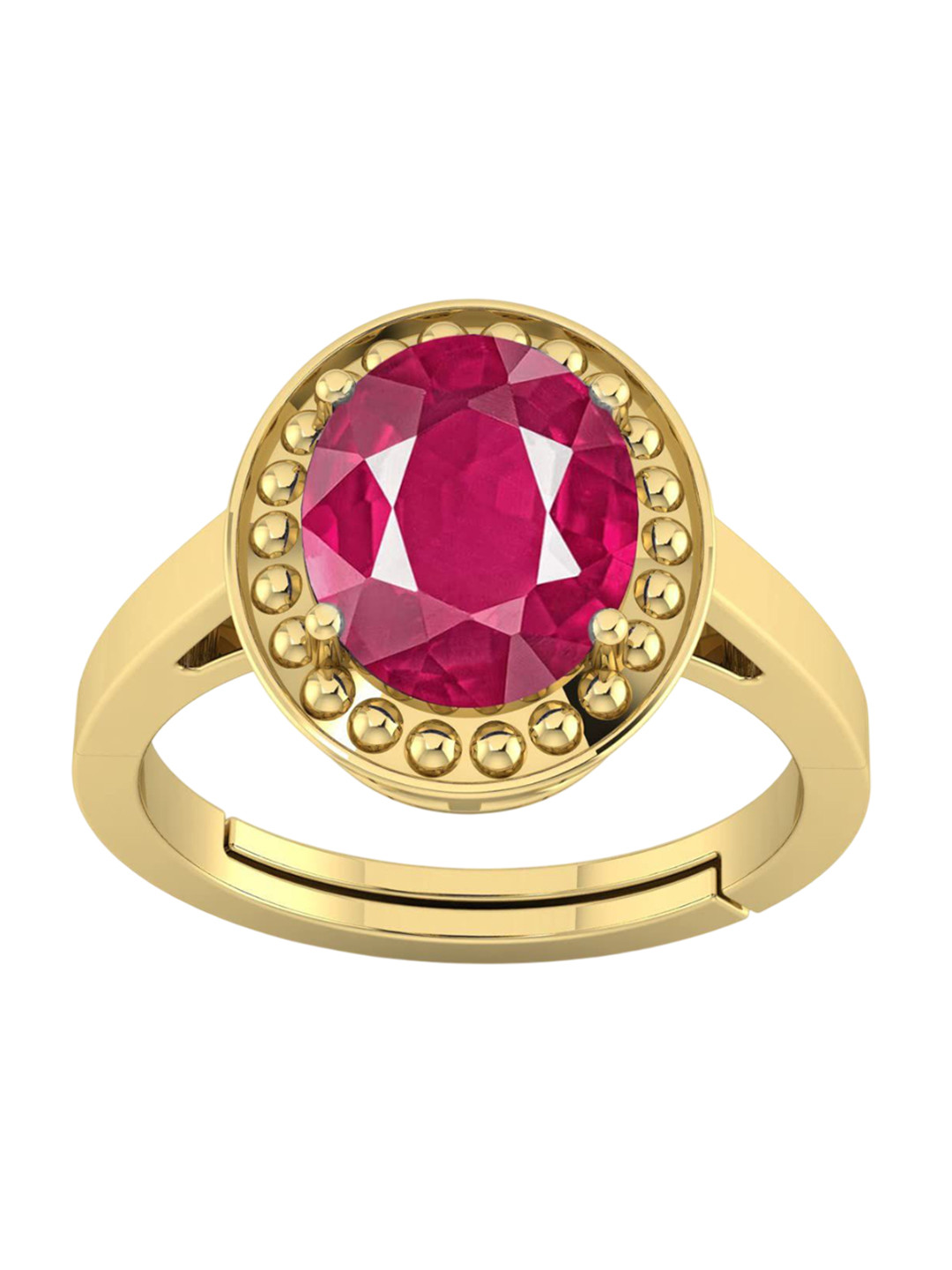 RSPR 9.25 Ratti 8.60 Carat Certified Natural Ruby Gemstone Stone Studded Finger Ring